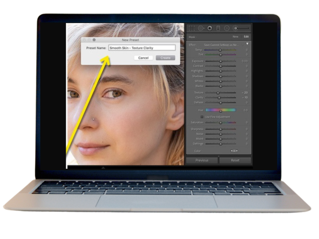 how to smooth skin in lightroom